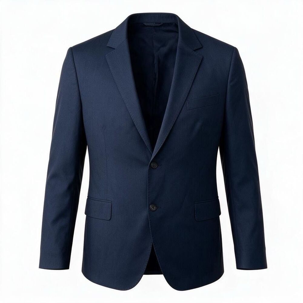 Bonobos Jetsetter Athletic Fit Marzotto 100% Wool Blue Solid 2 Button Blazer 46S